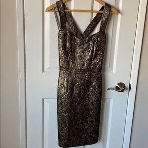 Marc New York gold and black dress.